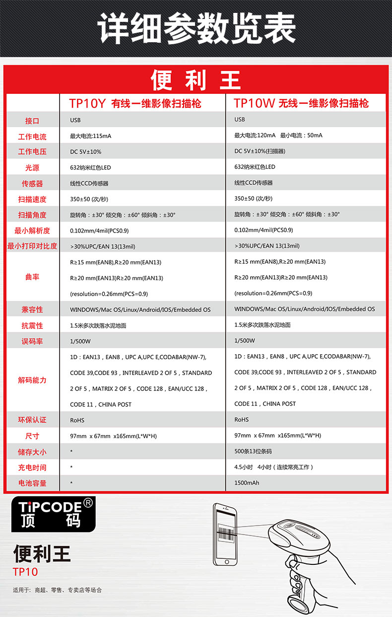 便利王 TP10Y掃描槍 便利王 TP10Y掃描槍